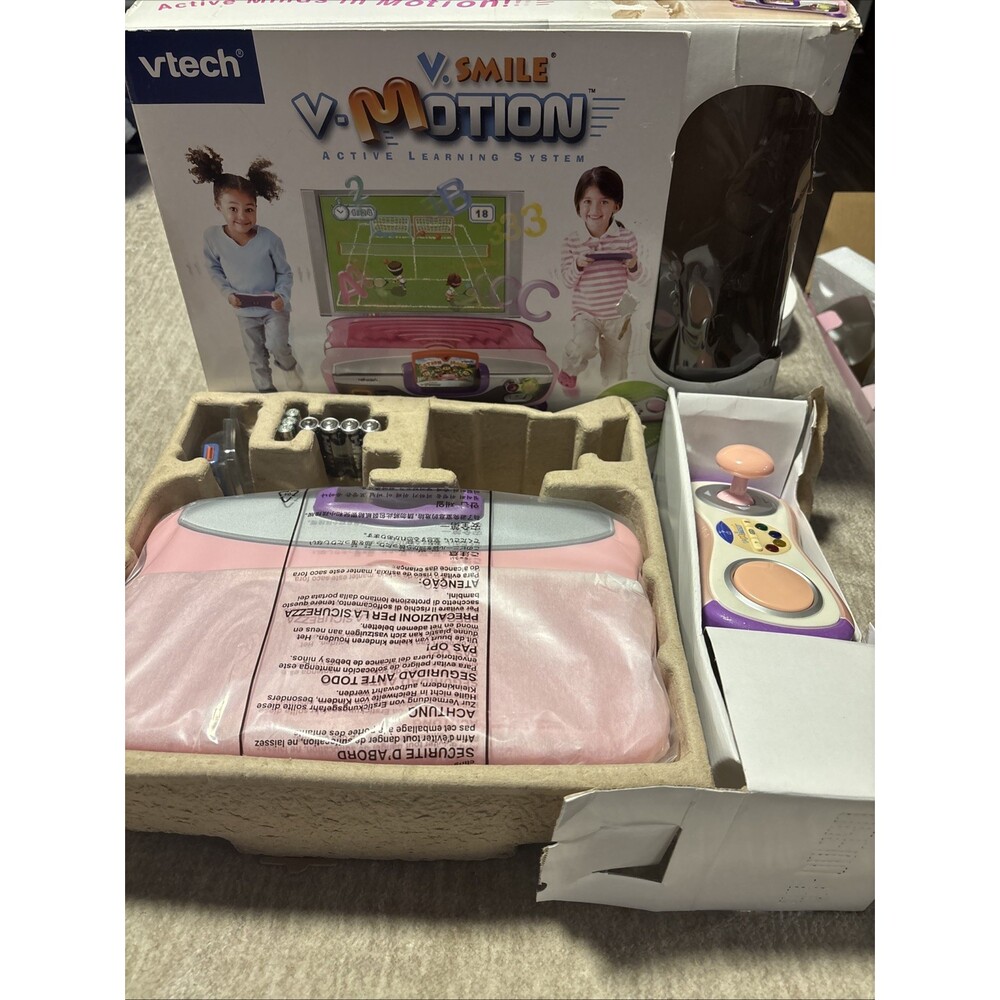 Rare PINK! V-Smile V-Motion Active Learning System - Vtech Console NEW Sealed